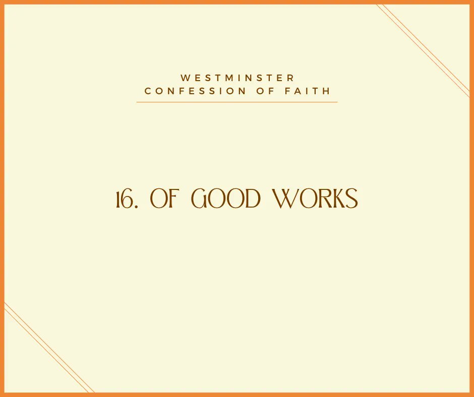 ReformedArsenal's tweet photo. God accepts, and is genuinely pleased by, our good works. This is only true because like our very person, they are received by God in Christ. #WCF16 #SolusChristus https://t.co/dh67ODvFYK