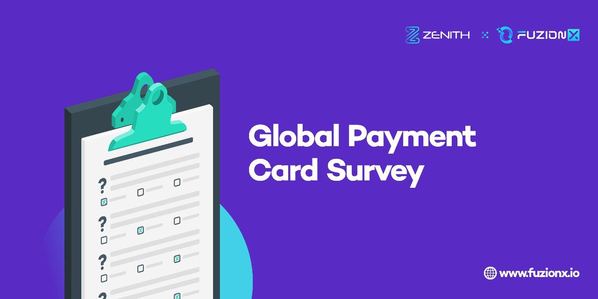 zenithchain_co's tweet photo. Hi Zens📣
As part of our preparation for future products, we need your responses to our survey on the Global Crypto Payment Card🤗
Please complete the survey below as it will help us innovate more👇
https://t.co/netCAHRCrr
#FuzionX #ZenithChain #ZenithCoin #GlobalCryptoCard https://t.co/qHcmuanLpU