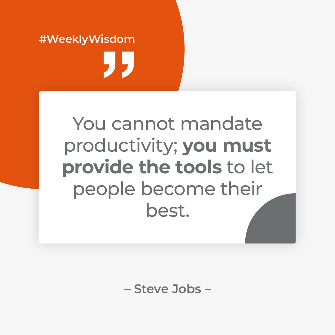 #QuoteOfTheWeeks A productive workforce is created from the inside-out—starting with you. Begin by ensuring employees have the resources they need to thrive! #Leadership #Productivity #HR #PEO