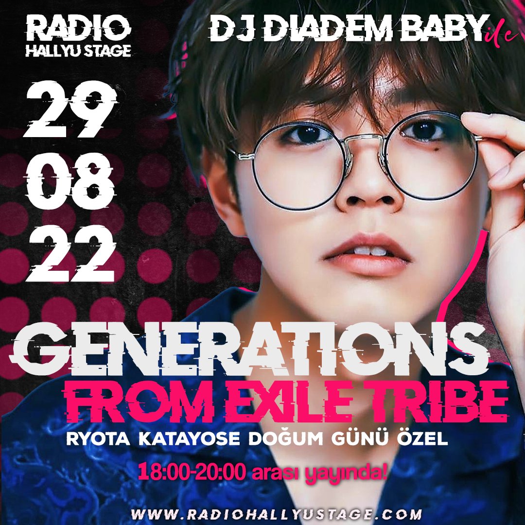 RadioHallyuStg's tweet photo. 🎙️ | GENERATIONS FROM EXILE TRIBE ÖZEL YAYIN

Bugün saat 18:00'de DJ Diadem Baby ile Ryota'nın doğum gününe özel Generations yayınımızı kaçırmayın! ✨️ Tüm J-pop severler ve Dreamers'lara duyurulur! 🥳

@GenerationsTR 💙
#GENERATIONS   #RyotaKatayose 
https://t.co/G4Qq3t30i5 https://t.co/atpGjBHLE2