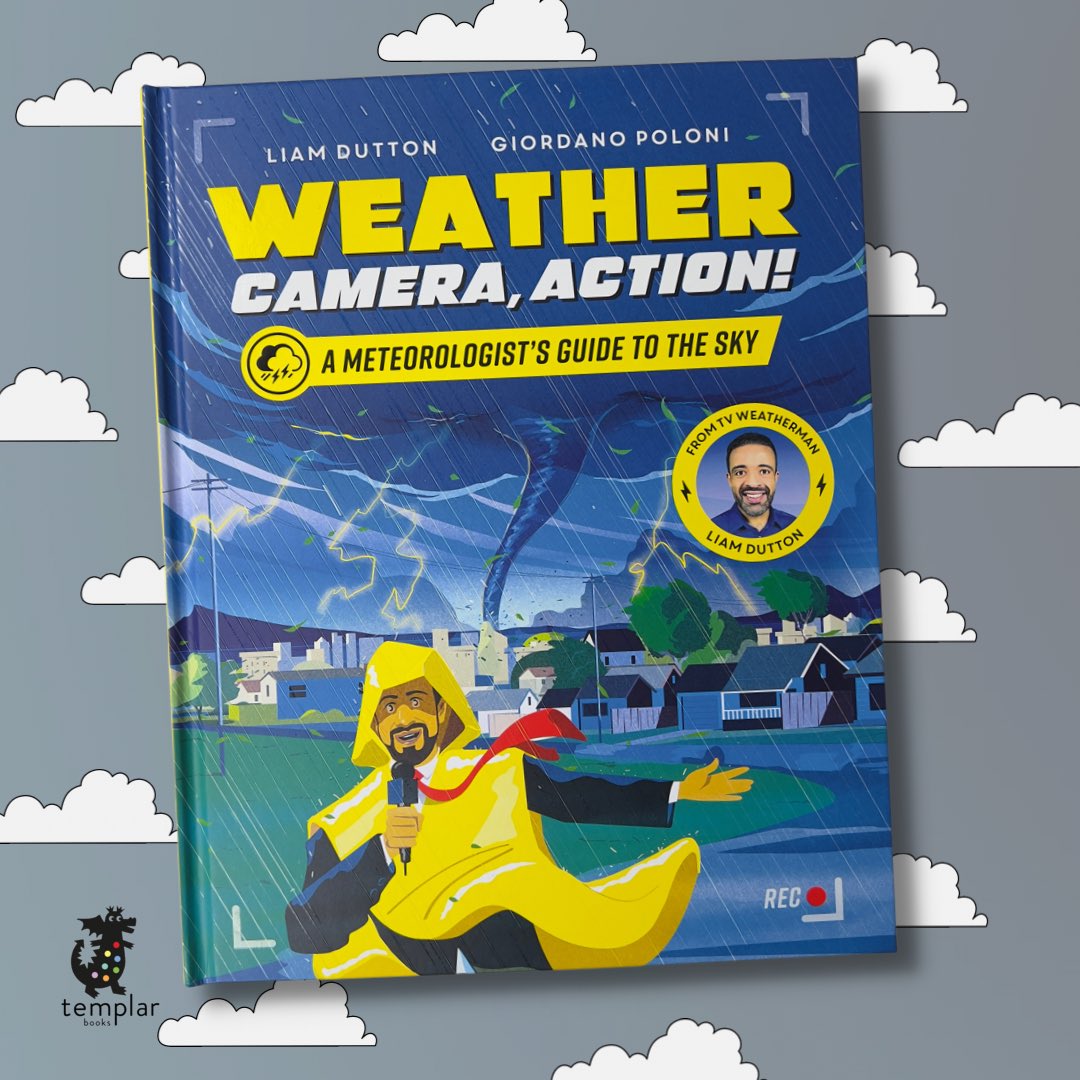 liamdutton's tweet image. Just one month to go until my children’s weather book ‘Weather, Camera, Action!’ is released.

The wonderful illustrations are by award-winning illustrator, Giordano Poloni, and the book will be published by @templarbooks.

Available for pre-order now - lnk.to/WCA