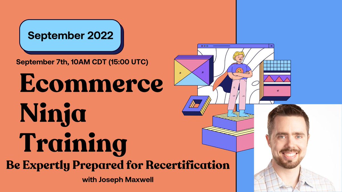 In this month’s Ninja Training, we are going to look at recertification. What does it take to get recertified? How can you achieve this in the most efficient way possible? September 7th to discuss how to recertify like the eCommerce Ninja you are.

Link:linkedin.com/video/event/ur…