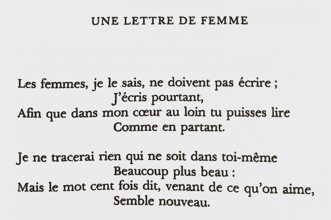 Marceline Desbordes-Valmore (Poésies, 1830).