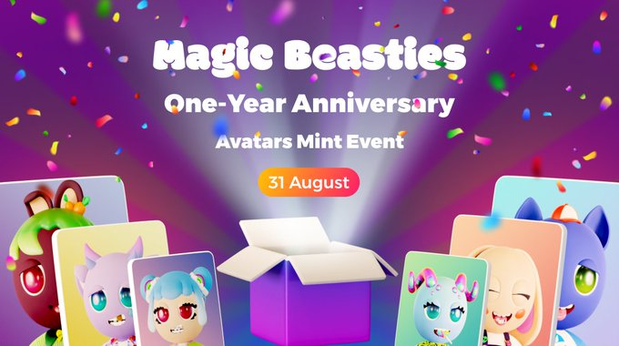 cryptofly8's tweet photo. I'm celebrating the One-Year Anniversary of Magic Beasties and participating in the Whitelist for Beasties Avatars. Follow @beasties_online for more! #btc #bnb #bsts #nft #beasties #whitelist #mint https://t.co/wandULl8eq