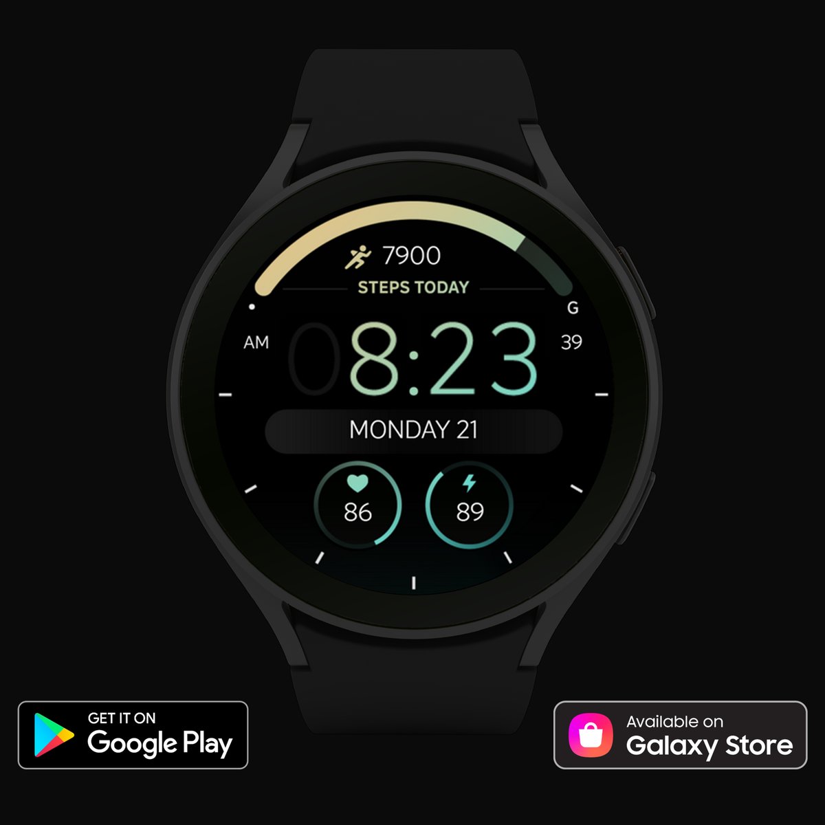 SamsungGearWF's tweet photo. The best design for you. 

Galaxy Store -> https://t.co/PCmgvYlnHA
Google Play (WearOS)  -> https://t.co/srPVU1he0a 

***Note: If Google Play shows a message "Incompatible device", open the link from the internet search engine on PC or mobile and install the watchface from it. * https://t.co/6zd3ubt5kS