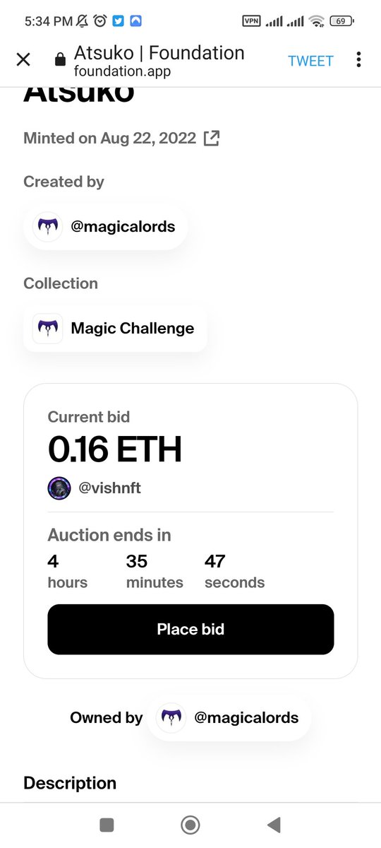 Magicalords on Twitter "🚨auction alert🚨 Just 4 h left. Feel free to