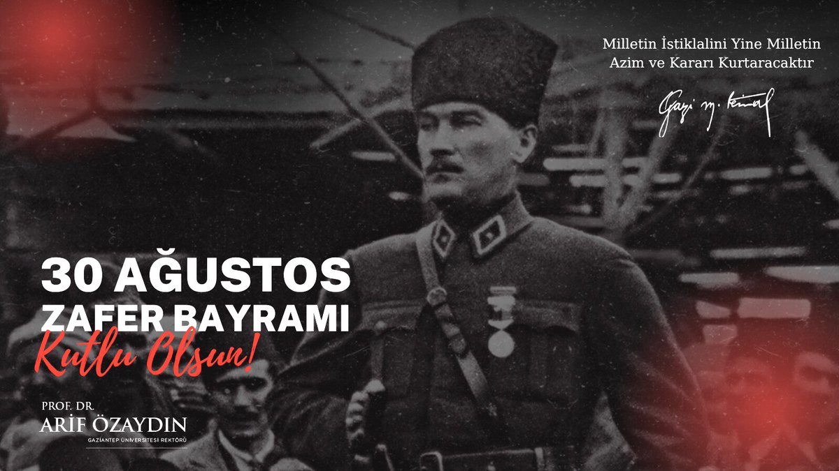 Türk milletinin küllerinden doğuşunun nişanesi olan #30AğustosZaferBayramı’mızı kutluyor,canlarını feda ederek bu toprakları bizlere vatan yapan,başta Gazi Mustafa Kemal Atatürk olmak üzere,İstiklal Mücadelemizin kahramanları ile tüm şehit ve gazilerimizi şükranla yâd ediyorum.🇹🇷