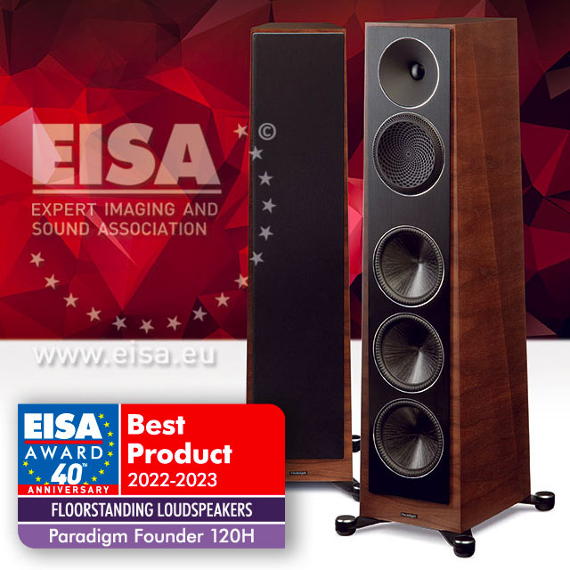 EISA Floorstanding Loudspeakers 2022-2023 - Paradigm Founder 120H - mailchi.mp/audiogamma/eis…