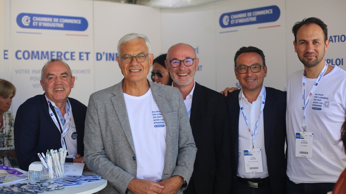 Je vous donne rdv sur le stand #CCI à #Laref2022. Les #CCI se mobilisent pour accompagner les #entreprises dans leurs défis de la rentrée : énergie, recrutement...
#France #LaREF22