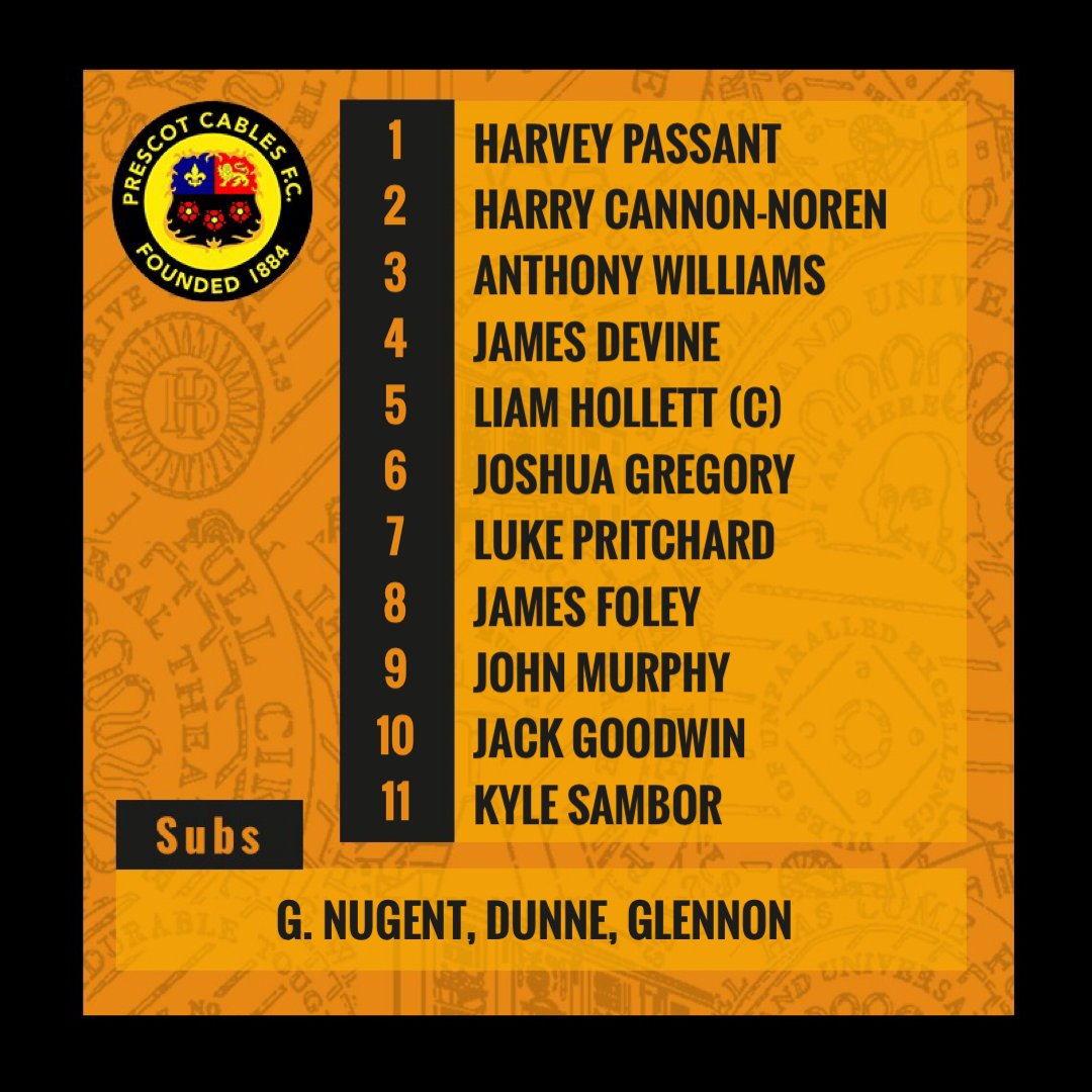 Prescot Cables FC on Twitter: "Your Prescot Cables Starting XI to take