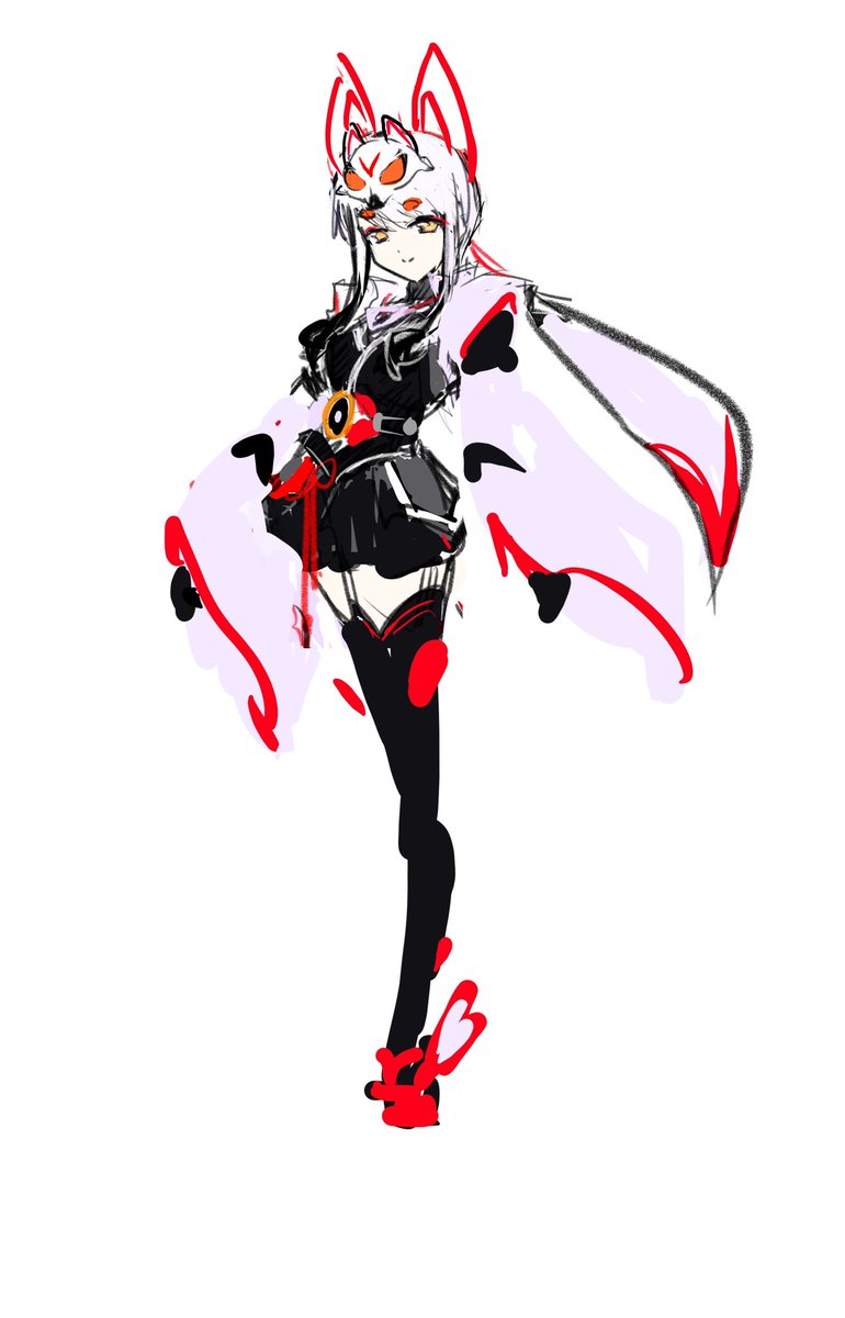 「ギーツ擬人化案2-②ノリだけで全身を描いてみる。 」|玖〆カズーのイラスト