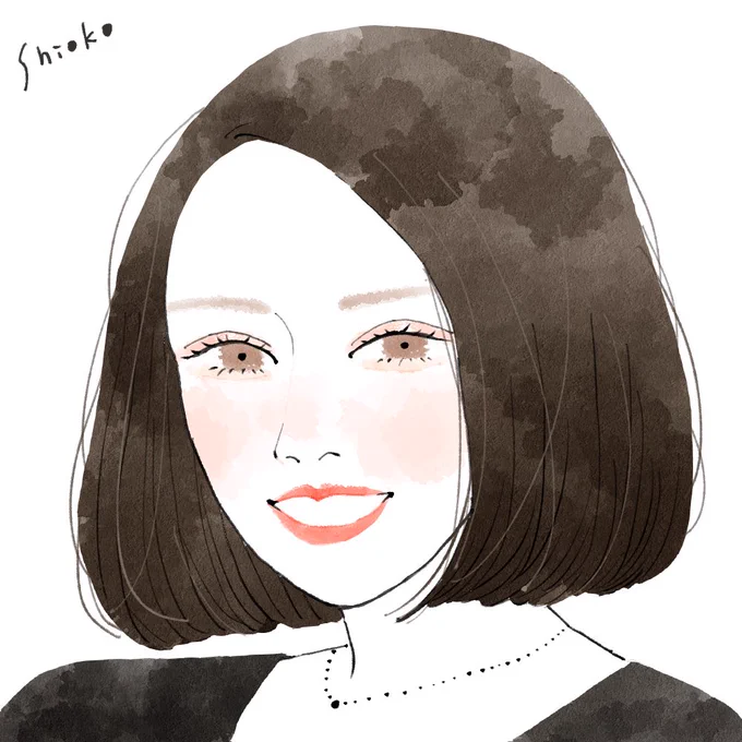 先日募集したモニターさまのシンプル似顔絵描かせていただきました さん さんありがとうございました今後はもう少しアナログ感出したりお好きな色味にしたりいろいろアレンジしてみたいな 
