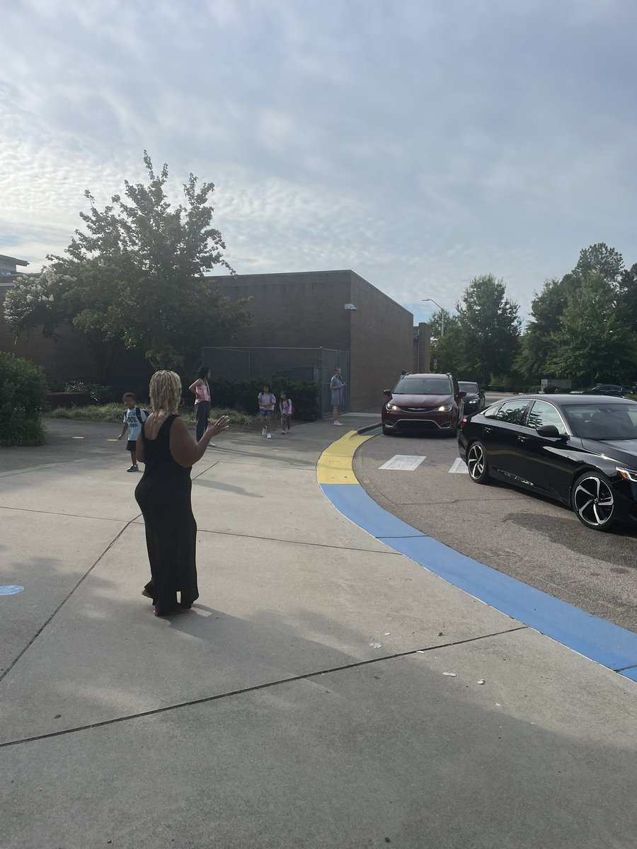 Helping out with arrival carpool this morning <a href="/BrierCreekES/">Brier Creek Elem.</a>  I can fill the excitement in the air!!!