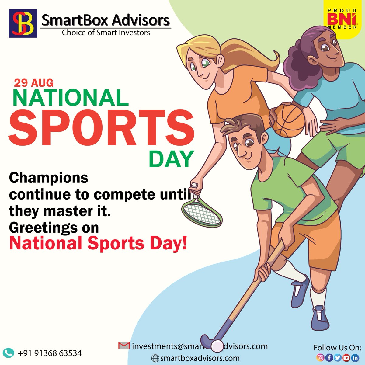 SmartboxA's tweet image. Tributes to a wizard of hockey, Major Dhyan Chand on his birth anniversary.
Through hockey, he made the country proud at the world stage and now it&apos;s good to see our athletes excel at several sports that goes to show what we&apos;re capable of.
Happy #NationalSportsDay everyone!