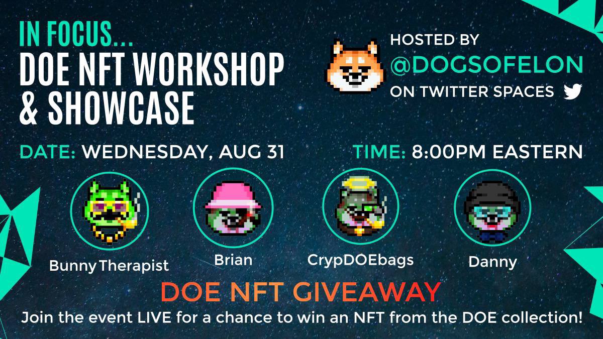 KudoeOfficial's tweet photo. Join us on Wednesday Aug 31st for our first NFT Workshop, our team will be taking a deep dive into our collection and it’s traits. 

We will be doing LIVE giveaways so be sure to join! ⏰8:00 PM EST 

https://t.co/09CgVThzlD https://t.co/2Gzr4F8In0