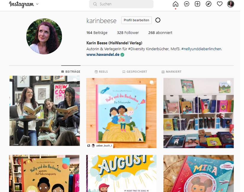 Karin_Beese's tweet photo. Wer sich für meine Arbeit als #Autorin und #Verlegerin für #Diversity #Kinderbücher interessiert, folgt mir doch gern auf Instagram unter: https://t.co/y8wF7SqQB5 . 
Dort poste ich regelmäßig Infos und News zu meinem #HaWandelVerlag. https://t.co/yxtERPBnV7