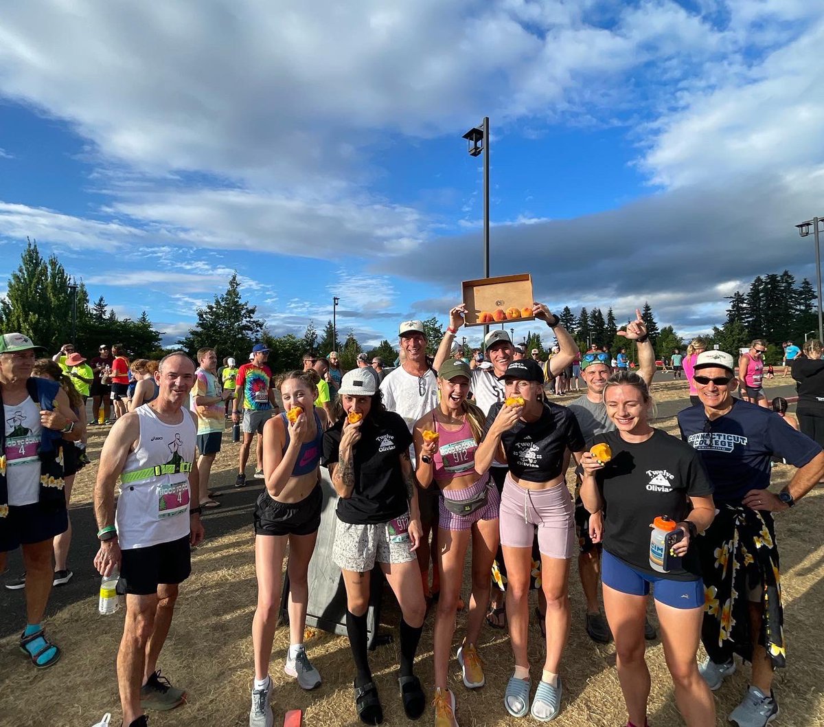 Liv_Paxton's tweet photo. 12 women, one name. Twelve Olivias took on the Hood to Coast relay this weekend & finished third in the womenโs open division! #HTC22 #HTC40 #LIVlaughlove https://t.co/0VwFOROHO6