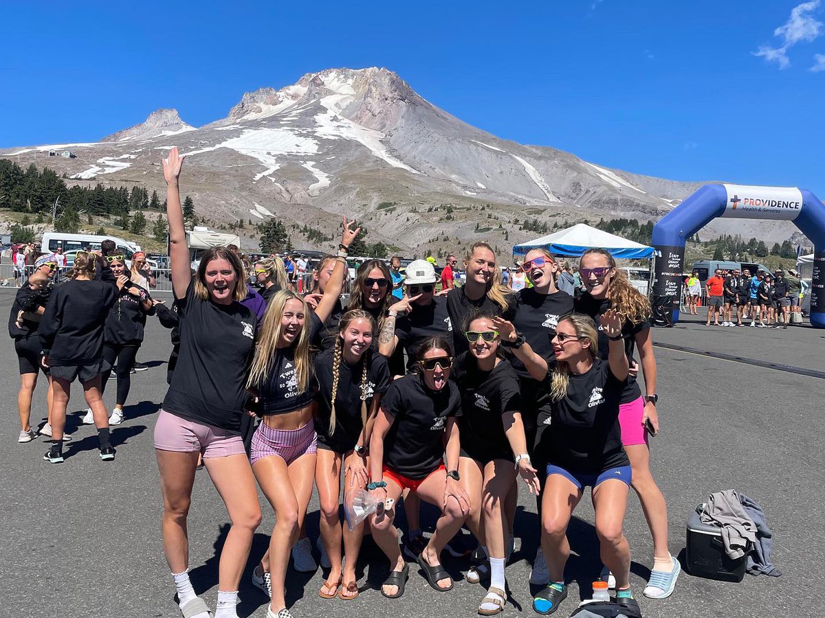 Liv_Paxton's tweet photo. 12 women, one name. Twelve Olivias took on the Hood to Coast relay this weekend & finished third in the womenโs open division! #HTC22 #HTC40 #LIVlaughlove https://t.co/0VwFOROHO6