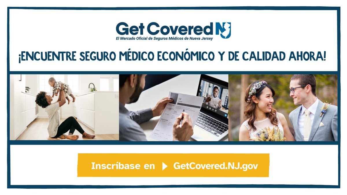 ¿Ha pasado por un cambio importante en su vida como el matrimonio, nacimiento de un bebé o perdió su cobertura médica de su empleo? Vea si es elegible para inscribirse en un seguro médico económico y de calidad. Visite GetCovered.NJ.gov

#GetCoveredNJ #Seguromédico