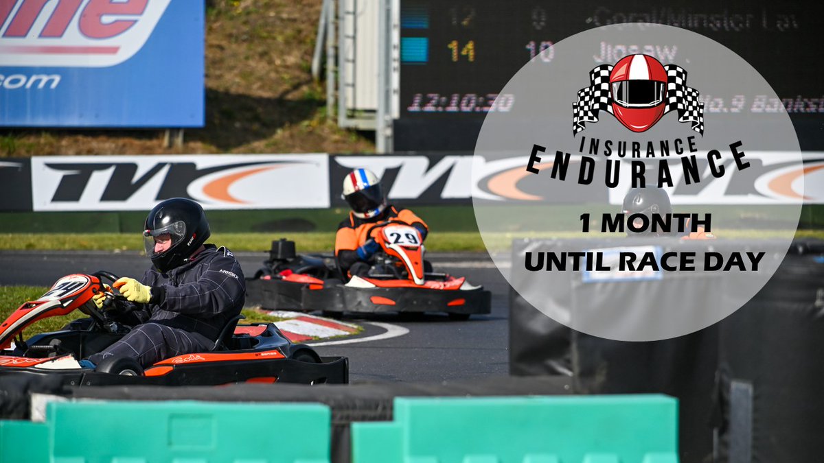 InsuranceEndur1's tweet photo. One month to go 🏎️🏎️🏎️ We are so looking forward to welcoming our teams to the kart track. Keep your eyes on your inbox this week for our pit pack... https://t.co/vXrYmxPotg