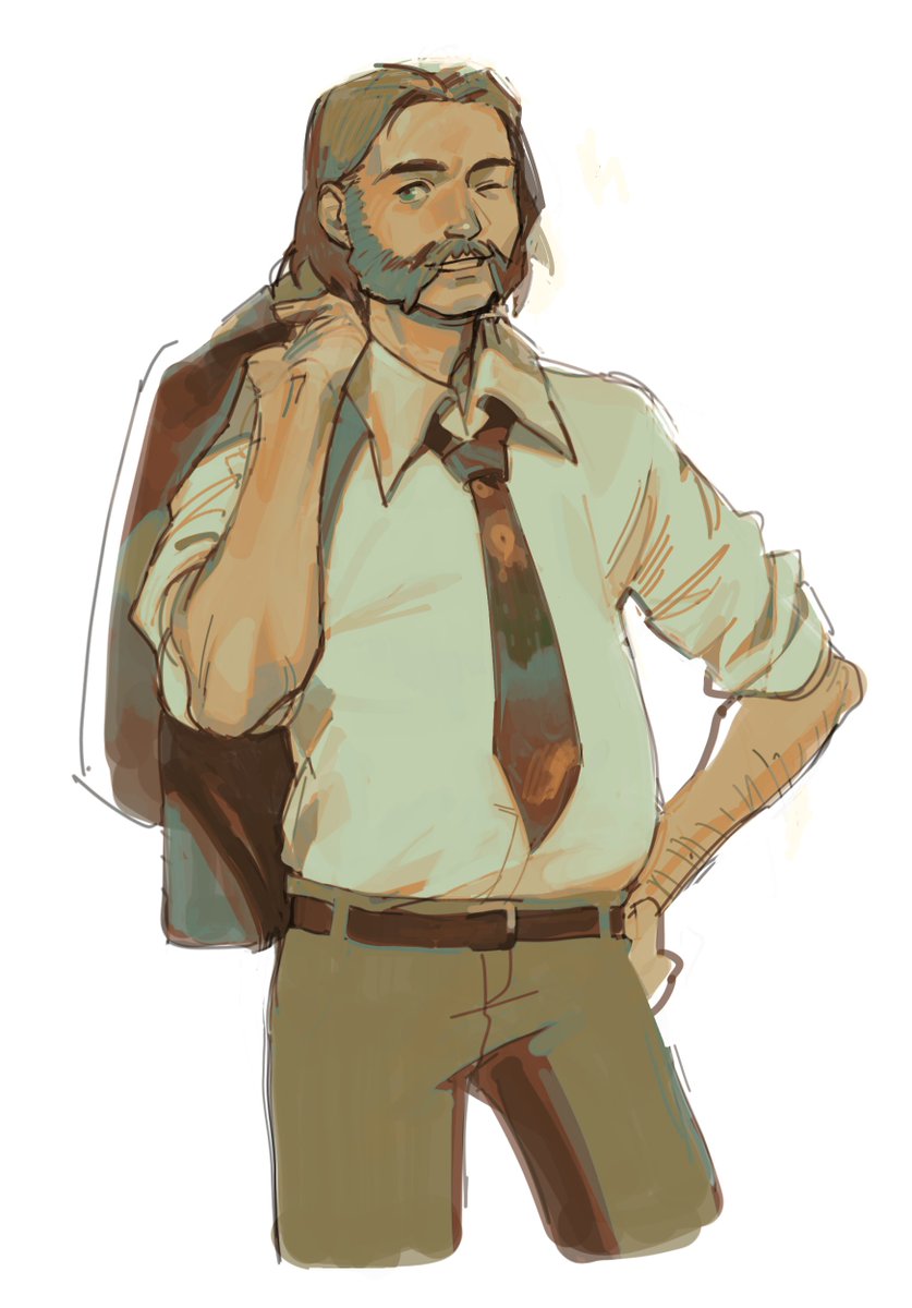 0bydraws's tweet image. #DiscoElysium made a quick sketch using gradient maps