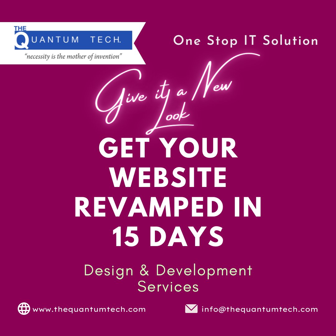 Thequantumtech1's tweet photo. Give your Users a New View!
#thequantumtech #webdevelopment #webdesign #webdeveloper #website #css #digitalmarketing #coding #programming #branding #javascript #seo #websitedesign #webdesigner #developer #programmer #web #marketing #wordpress #python #codinglife https://t.co/WeGoi5y3TC