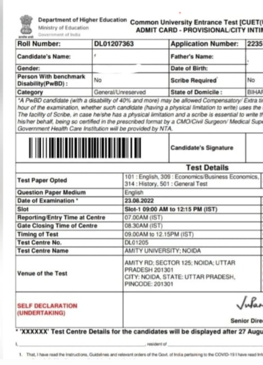 Eleanor93813494's tweet photo. App no- 223511020558
Roll no- DL01207363
It's 7 o'clock n I still Didn't get my updated admitcard for 30 August 22 exam which I hv requested for rescheduling under date-clash on 23 august 22 
Will they refund our money n time??
#CUETUG2022 #CUETADMITCARD #CUET @DG_NTA @mamidala90 https://t.co/Pp4nr346p1
