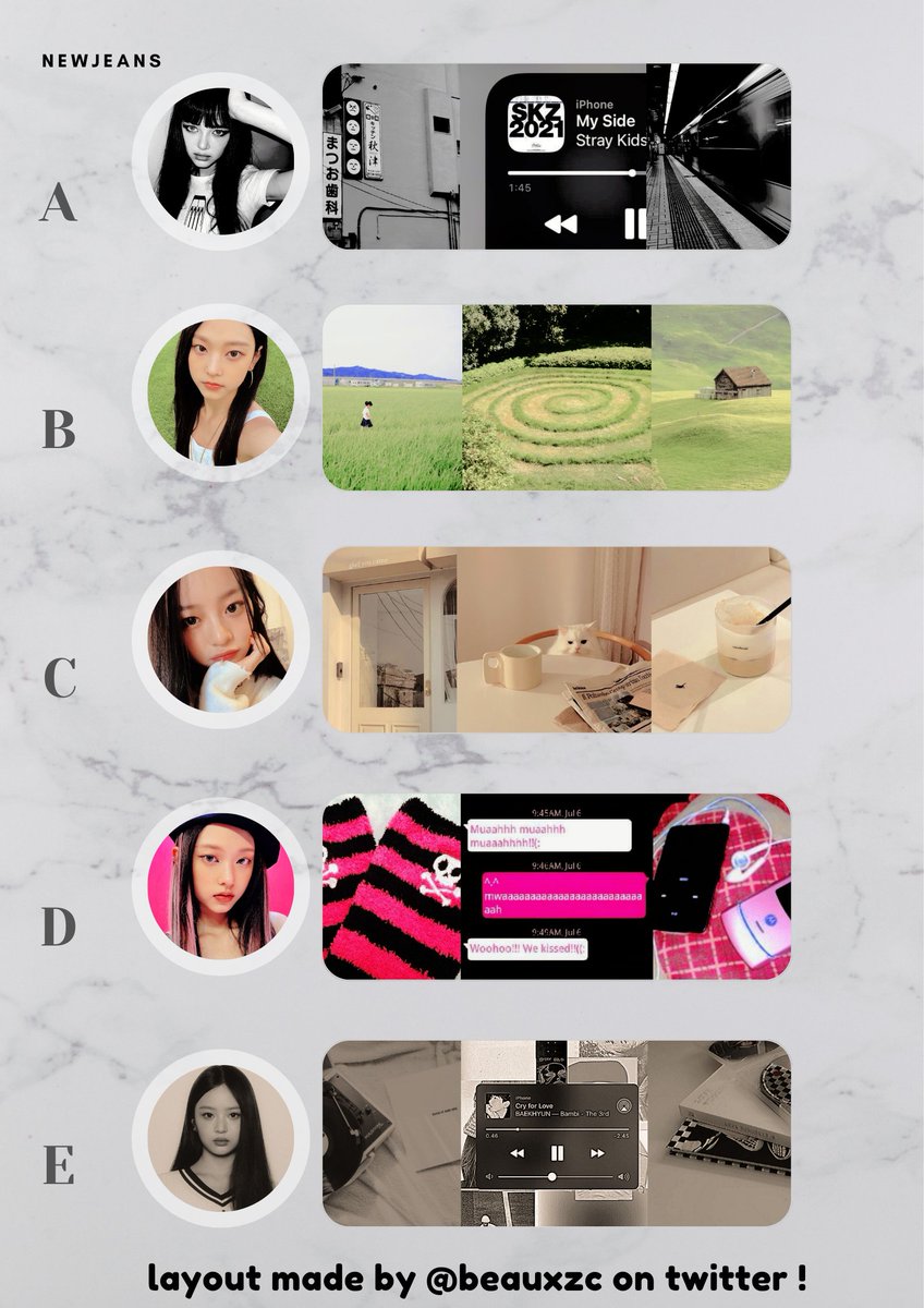 beauxzc's tweet photo. help RT? please tysm 🌸

ready to stock moodboard layout !
newjeans 🍭

reply/dm “mine + (code)”

price : 8 php/2.3k each

#zonauang #zonajajan #zonaba ️️ https://t.co/1oGw1WIxYS