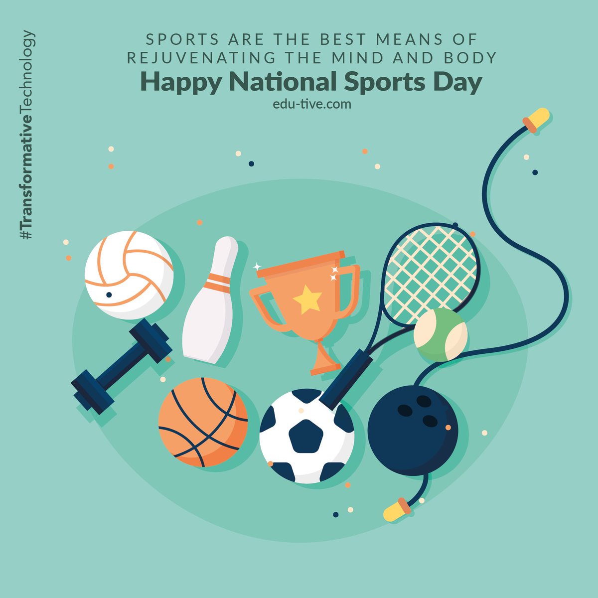 edu_tive's tweet photo. Happy National Sports Day to you all from Edu-tive. Let's pledge to stay fit and healthy on this sports day.
#Edutive #Technology #TransformativeTechnology #MapTheGrowth #DataManagement #School #NEP2020 #NEP #SportsDay #Sportsmanship #NationalSportsDay https://t.co/hZ2yabRKgS