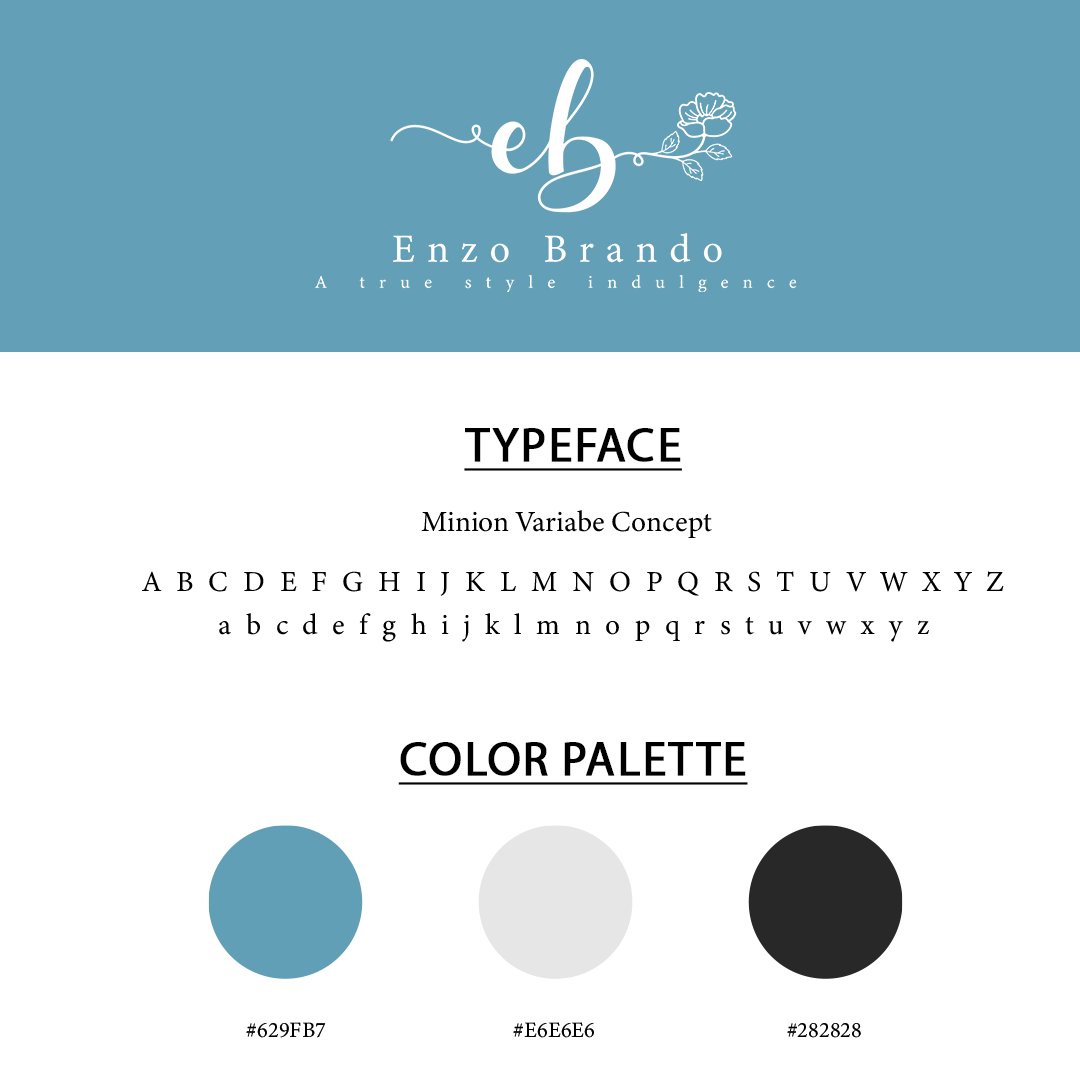 SadiaCreatives's tweet photo. Logo concept for @theenzobrando (swipe left)
Do you like it? Please share your views.
If you are looking for elegant social media post design, logo design, brand identity that will make your brand stand out. Contact me or DM
me. 
#logo #logodesigner #identity #brandidentity https://t.co/fL3ZOhqlIM