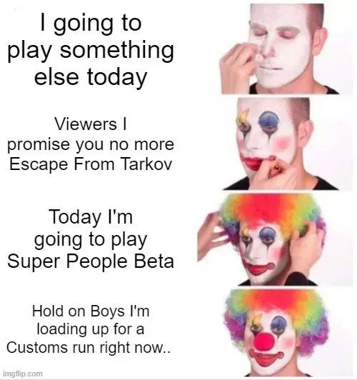KinGGUmDeNG84's tweet photo. I know that lately I have been grinding #EscapefromTarkov and the community has been a touch distant because of it.. I get it..  So tonight Im going to run some #superpeople before I load into #Eft .

Thank for your support
#nxtlvl #eftstreamer #stayhighsquad #memegod https://t.co/hMxqfrOknL