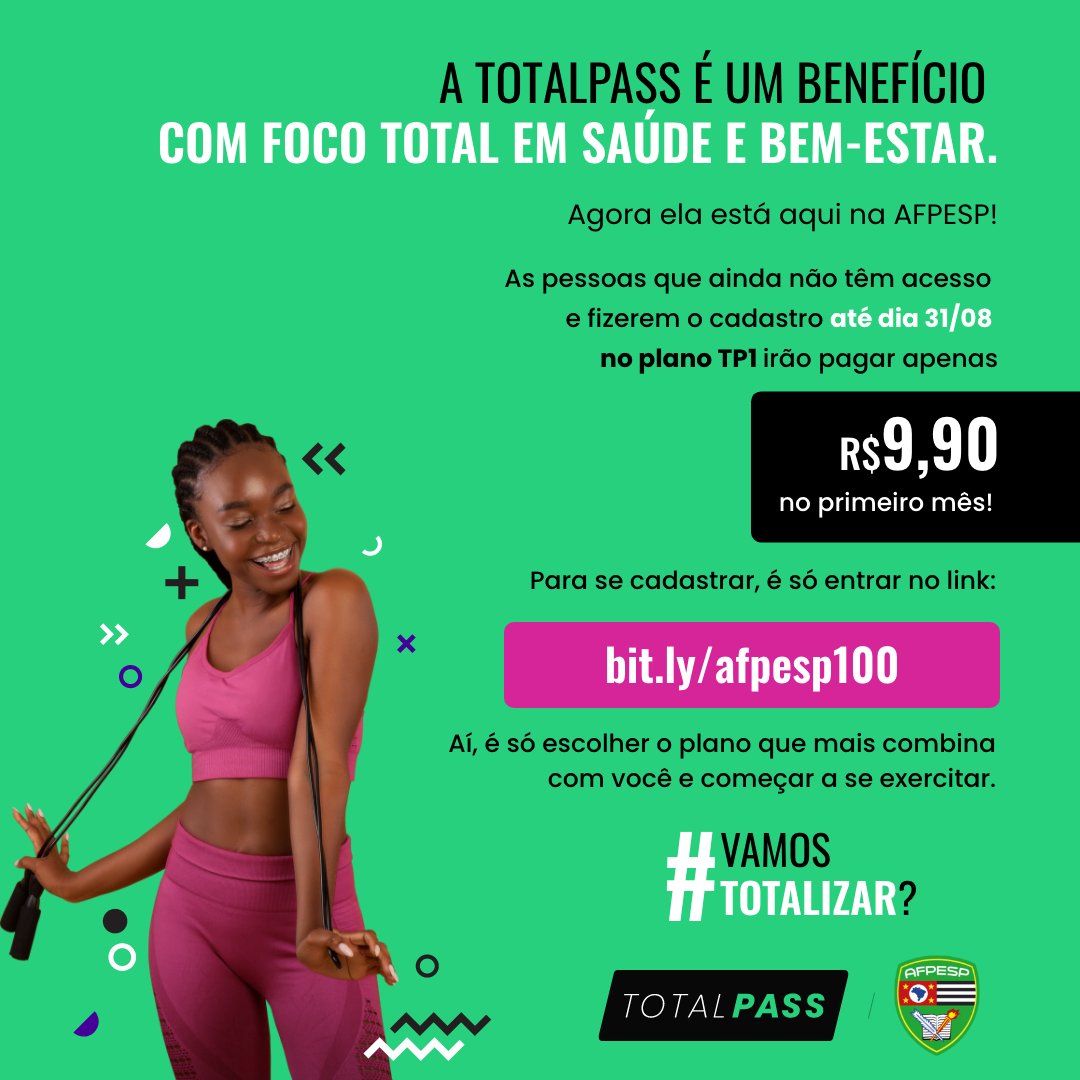 AFPESP on X: Já pensou em treinar na Smart Fit, BioRitmo e mais