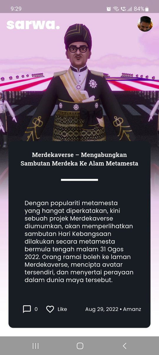 amanz's tweet photo. Baca berita dan info menarik terkini dalam antaramuka kemas bebas iklan pada aplikasi Sarwa. Download di Android dan iOS hari ini https://t.co/WkbqtNwLWe https://t.co/snl9nNYnlW