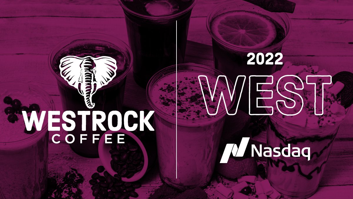 WestrockCoffee's tweet photo. Westrock Coffee Company is officially listed on the Nasdaq (Nasdaq: WEST)! @nasdaq  

#west #westrockcoffee $west #brandbehindthebrands #beveragesolutions #nasdaqlisted #west2022 #Nasdaq https://t.co/v6MfoPl4Zw