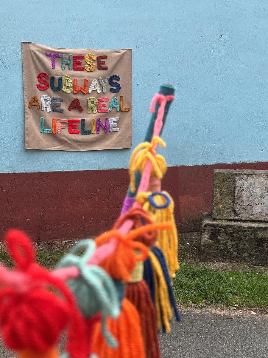 CreativeBCuk's tweet photo. We very much enjoyed hanging out with Ruth &amp; Odette this afternoon in the Subways of Stourbridge for their crafting sessions.
They have been gathering people’s stories about the network of Subways around the ring road.
#SummerOfCreativity https://t.co/IlYKqkbnJy