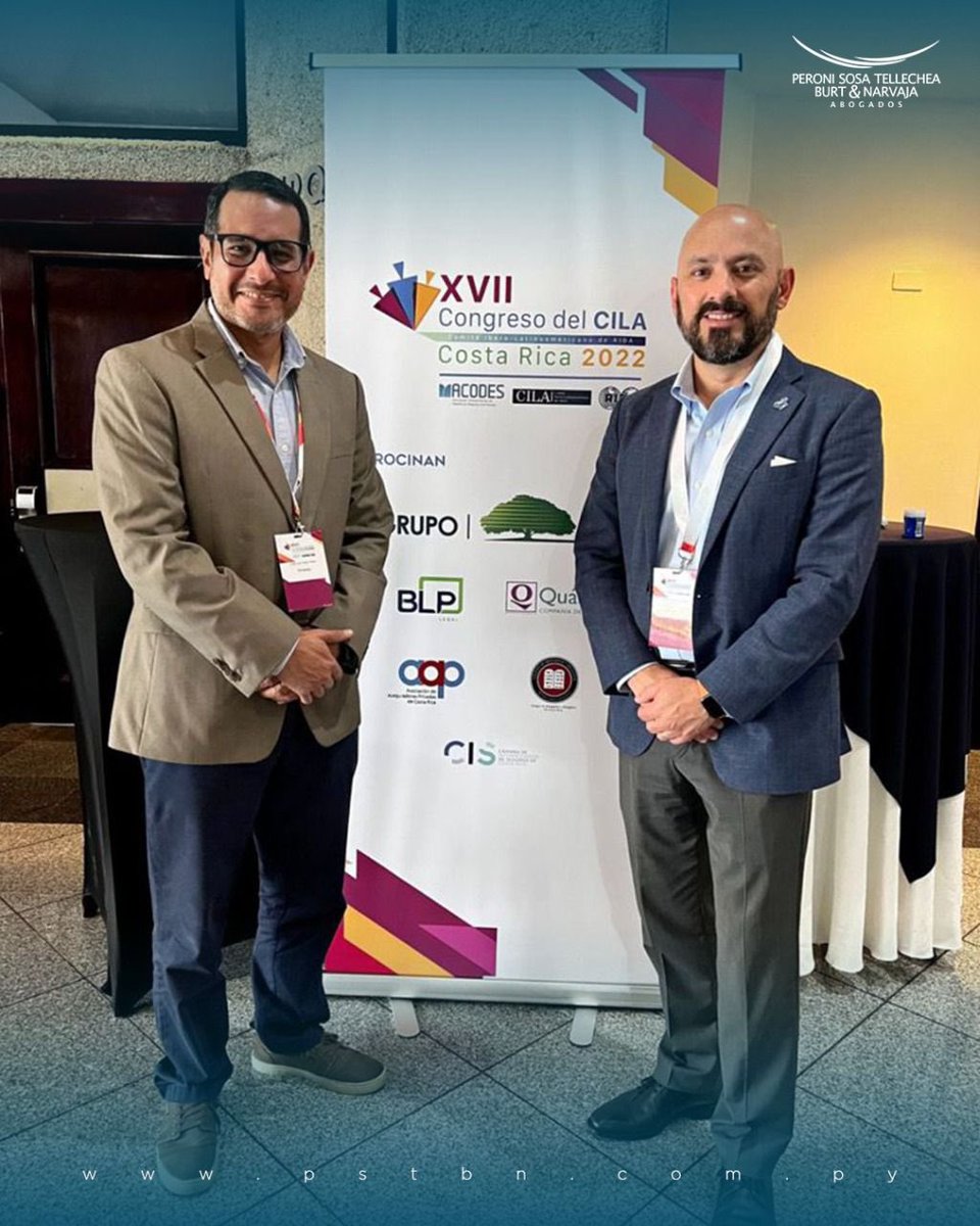 PSTBNLawFirm's tweet photo. ¡Felícitamos a nuestro socio José Luis Vega Meza por su excelente participación en la XVII edición de la conferencia CILA de seguros de AIDA en San José - Costa Rica designado como delegado paraguayo!
#pstbn #seguros #socios https://t.co/cna1sKEuUr