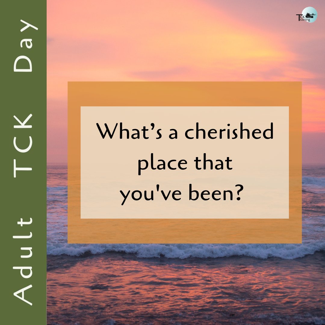 tcktraining's tweet photo. TCKs and their families move A LOT! We would love to know, what’s a cherished place that you’ve been? This could be a place you visited for 1 hour, 1 day, 1 month, or 1 year! COMMENT below your answer and TAG some friends you met there!
#TCK #TCKs #ATCKs #adultTCKs https://t.co/1NLAt5f5p3
