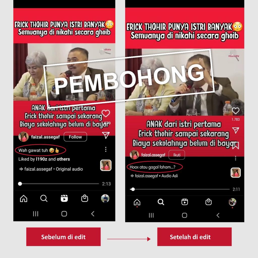 Beginilah sifat Tukang Fitnah, merubah Narasi postingan setelah viral.
Tapi jejak digital itu kejam Om <a href="/faizalassegaf/">Faizal Assegaf</a> 😂 kamu harus bertanggung jawab atas perbuatan mu.

Kami akan  #BangkitBersamaET  membasmi tanpa ampun perusak dan pembuat Hoax 💪