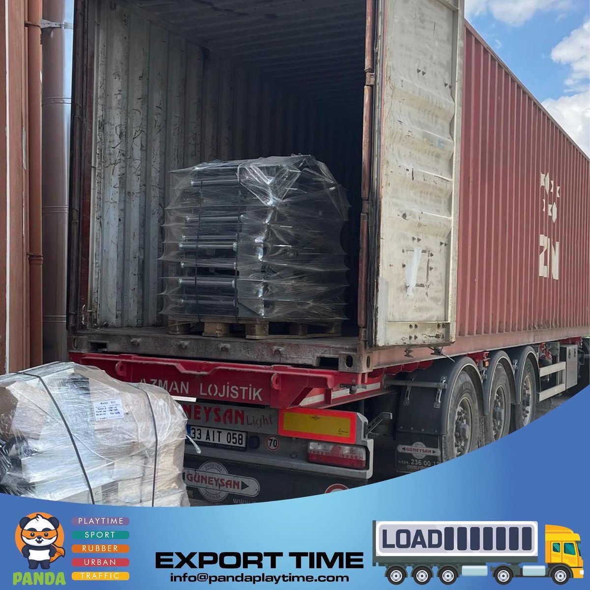 PandaPlayTime1's tweet photo. Our exports continue without slowing down. We have done our loading and we have made our shipment. Always remember it's time to play.
#pandaplaytime
#urbandesign
#kidsplayground
#playstructure
Phone: +90 507 499 97 57
E-mail: export@pandaplaytime.com https://t.co/CP9Cl7cEfe