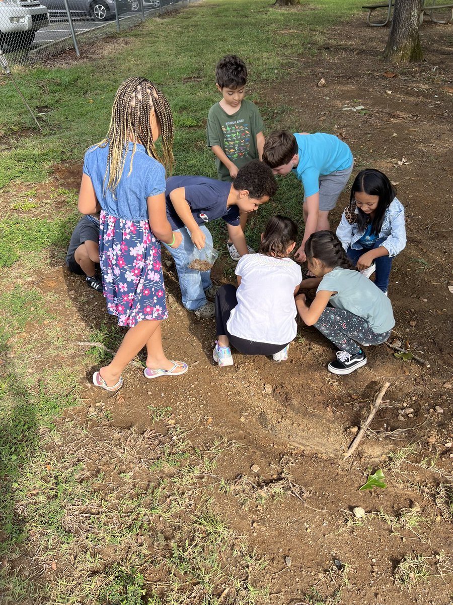 MrsAdamsWMES's tweet photo. Collecting soil to observe it and make models in our science notebooks #ncscience #soil #soilhunt https://t.co/mSL1gl6mA9
