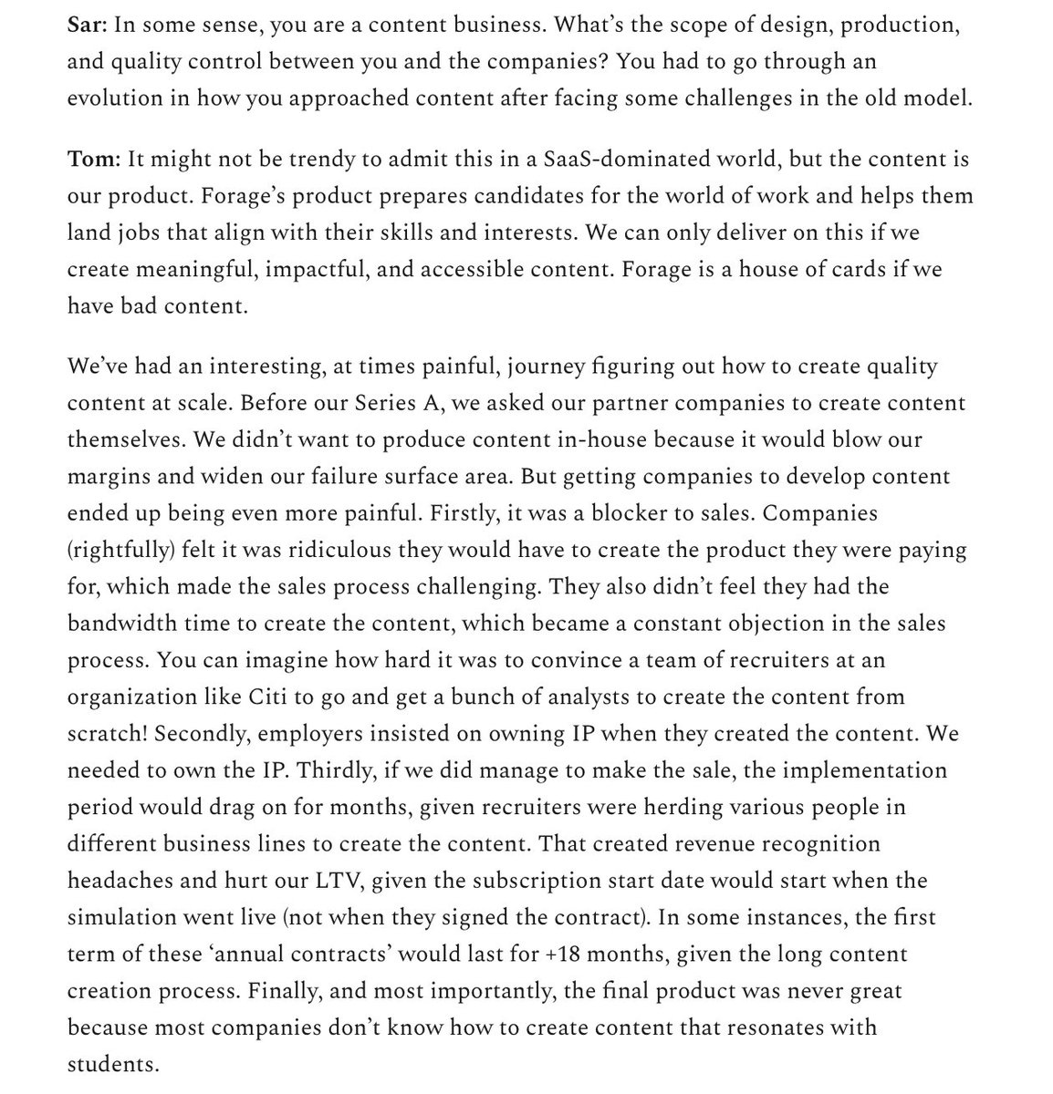 When co-creating content with employers to help candidates understand what a job is like, the challenge is to balance access with customization to expand reach + usefulness @BrunskillTom tells me they have created a 'career awareness' metric for that sarharibhakti.substack.com/p/my-chat-with…