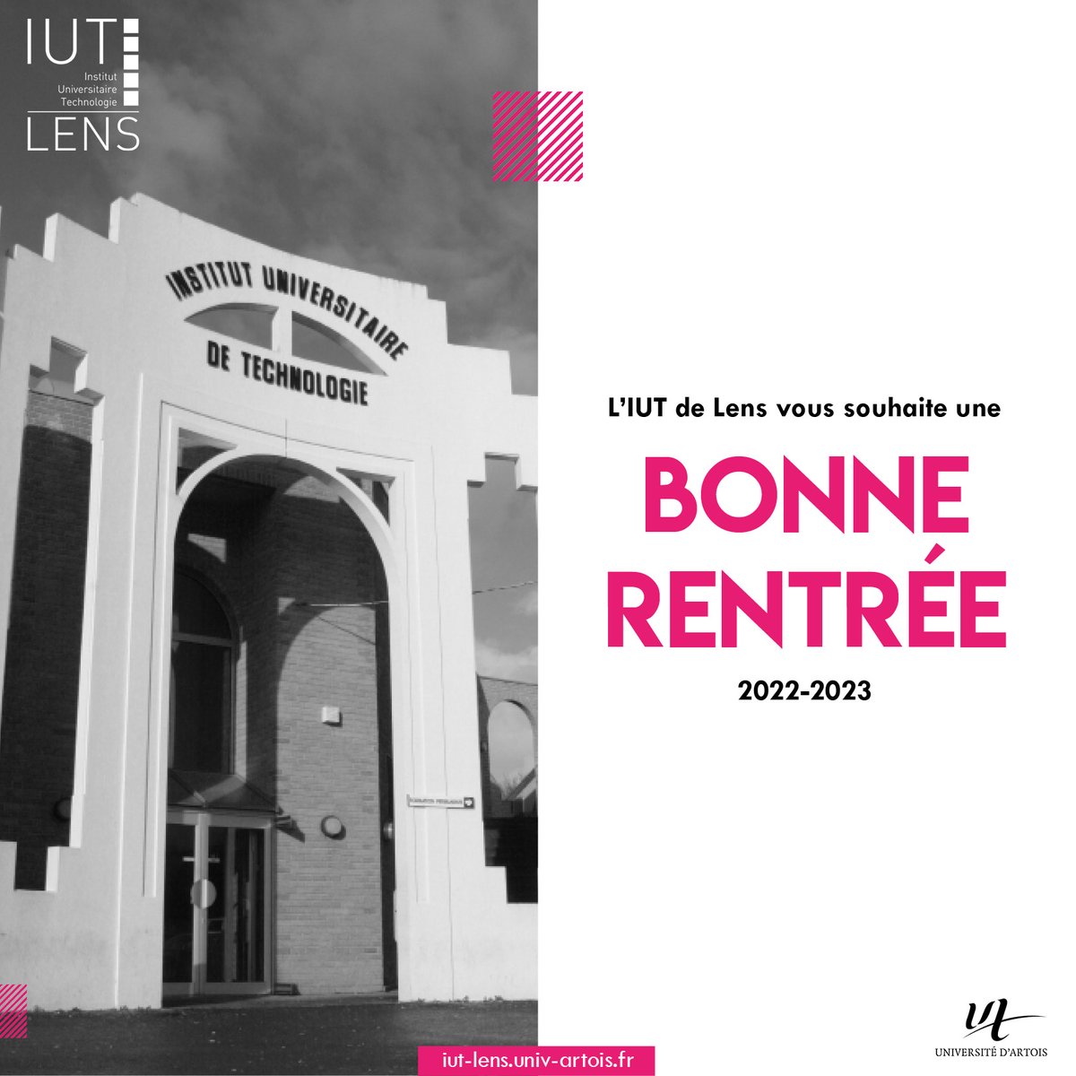 IUTdeLens's tweet image. On vous souhaite une belle rentrée 2022 💯 
Que cette année soit remplie de réussite 🍀