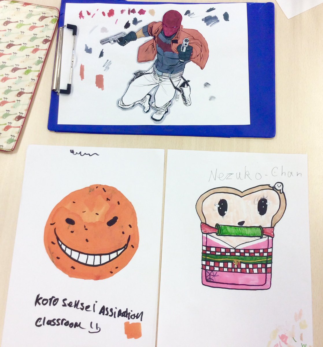 BrechinHighLib's tweet photo. INCLUSION -

Today’s #ComicClub prompt was - turn a favourite character into food. 😋

Please meet #NezukoChan toast 🍞 from #DemonSlayer, and #Korosensei orange 🍊 from #AssassinationClassroom. 😄

#BrechinHighValues #ArtPrompts #ThisIsBrechin https://t.co/IRBKPLJq9T