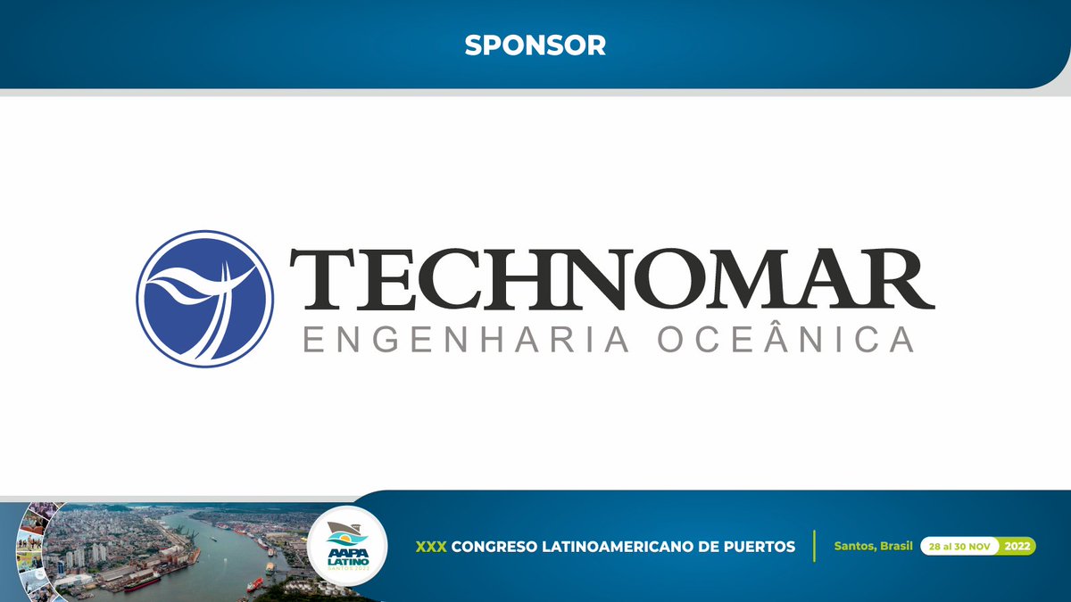PuertosLatam's tweet photo. 👋Le damos la bienvenida a #TECHNOMAR como #sponsor del #AAPALATINO. 

💻🚢 #Technomar es una empresa de ingeniería que ofrece simuladores marítimos, sistemas de tráfico de buques, proyectos marítimos y simulaciones de maniobras.

#AAPALATINO2022
#Santos https://t.co/gF4HTFwjEP