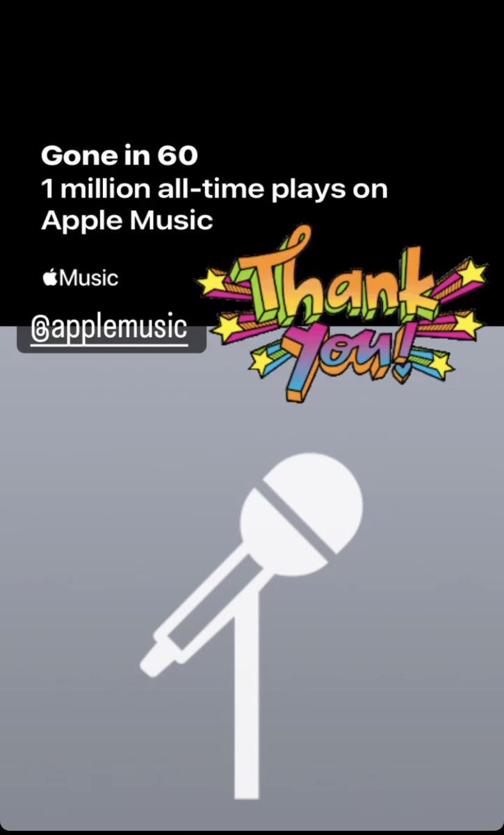 officialgi60's tweet photo. Big thanks to everyone supporting! Big thanks to @AppleMusic
Stream now! https://t.co/VQ4kVxkt9f
#gonein60 #AppleMusic #music #1million #Views https://t.co/PAZF57tW69