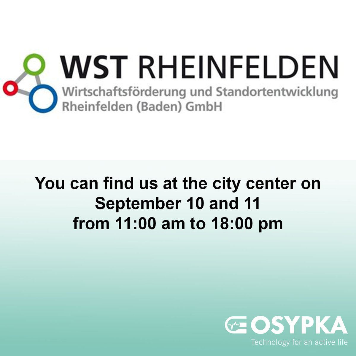 We welcome you to the Business Exchange Meeting Rheinfelden on the 100th anniversary of the city of Rheinfelden ( Baden).
The City invites the companies from Rheinfelden, their districts and from Rheinfelden (Switzerland) to a large performance show in the city center.