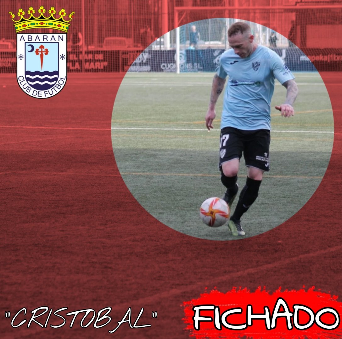 🆕𝙁𝙄𝘾𝙃𝘼𝙅𝙀/Cristóbal, interior, procedente del Archena Sport, formará parte del Abarán C.F la próxima temporada.
Ha jugado en el Muleño, Ciudad de Murcia, entre otros muchos.
Bienvenido a tu nueva casa y te deseamos mucha suerte.
🔴⚫#VamosAbaran