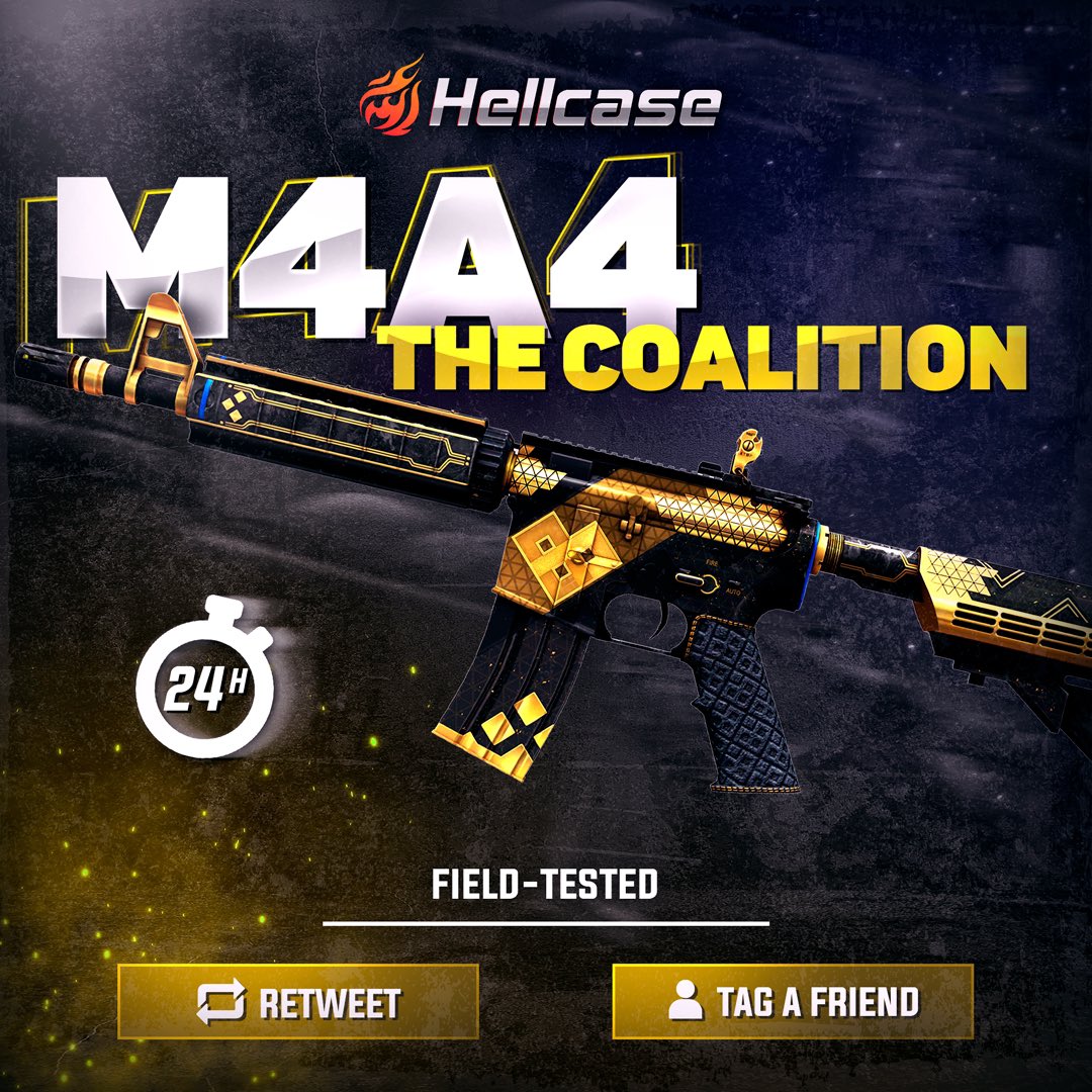 hellcase's tweet photo. 🎁 FAST GIVEAWAY 🏁

👇 Tag The Best Friend &amp; Like
🚀 Follow us
🔥 Retweet this post
😎 The last winner was @Ecobraaaaa 

#hellcase #csgo #csgoskin #csgoskins #csgoskinsgiveaway #csgocases #csgocase #hellcasegiveaway #csgoskinsfree #csgoskinsgiveaway https://t.co/rz3WVs6BZf