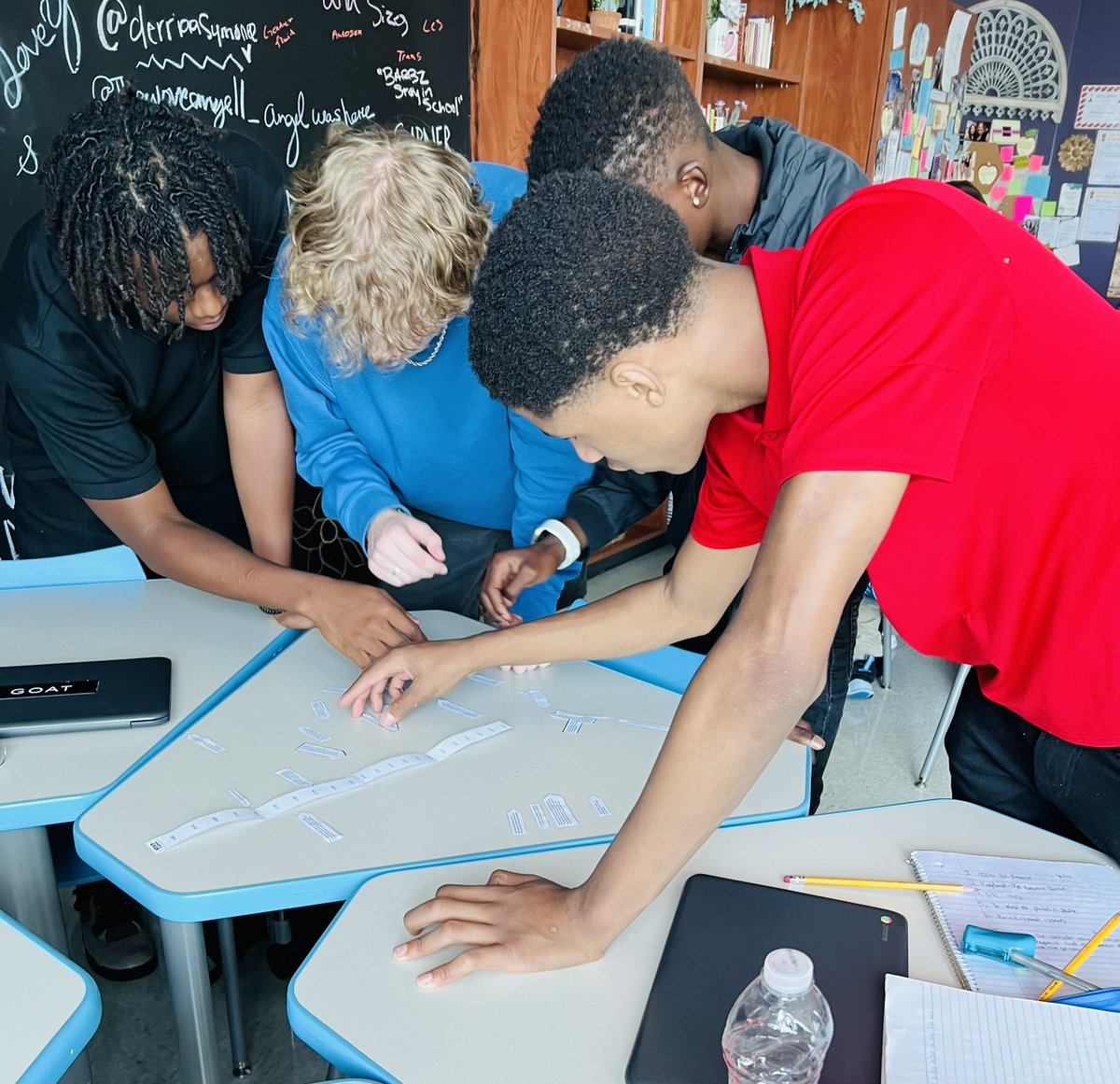 NFHS_TrueNorth's tweet photo. Time is of the essence…@mrsburrow211’s Journalism students work against the clock to put together a timeline of historic events in American media. #COMMIT
#trueNorth #educate

@forneyisd @justinwterry @PrincipalJung @T_hop1814 https://t.co/jDDMVGAFhK