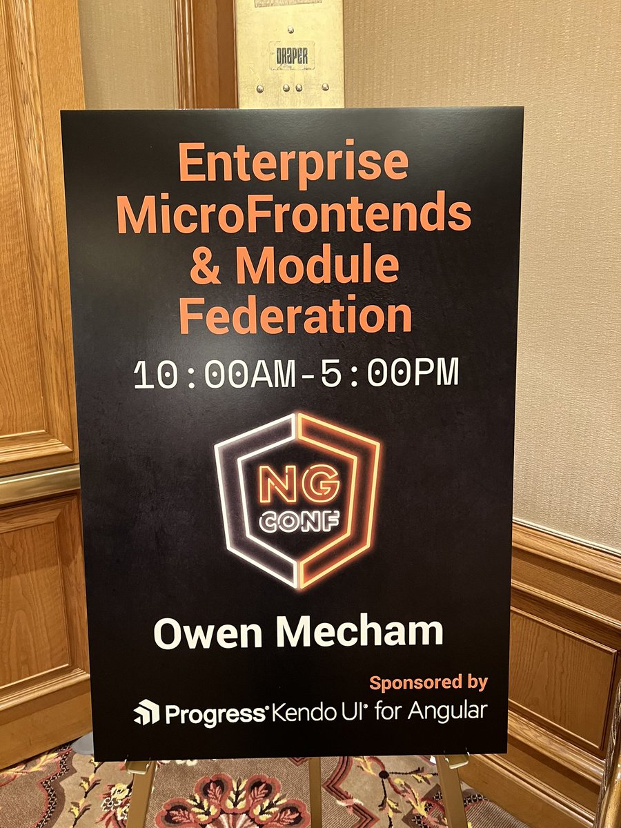 owenmecham's tweet image. Excited to teach about #microfrontends and #modulefederation in #angular at @ngconf in a few hours! #ngconf2022